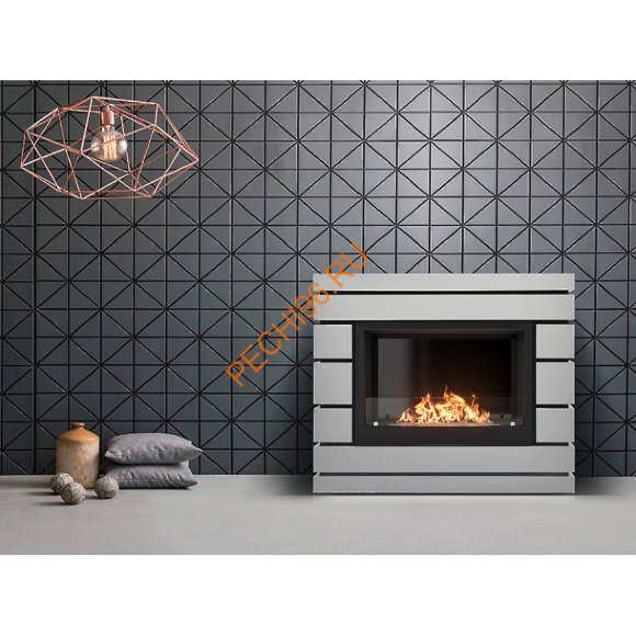 Биокамин Firelight BFP/P-2520, с порталом Moderno 25 шпон белый дуб