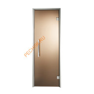 Дверь стеклянная Grandis GS 7х20-МB-Н-Si коробка алюминий Silver