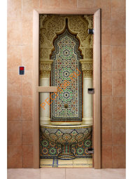 Дверь стеклянная DoorWood с фотопечатью «Арабская арка»