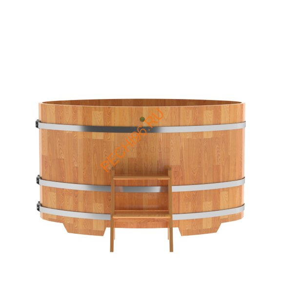 Купель для бани BentWood овальная из сращённой лиственницы, 0,92х1,66 м