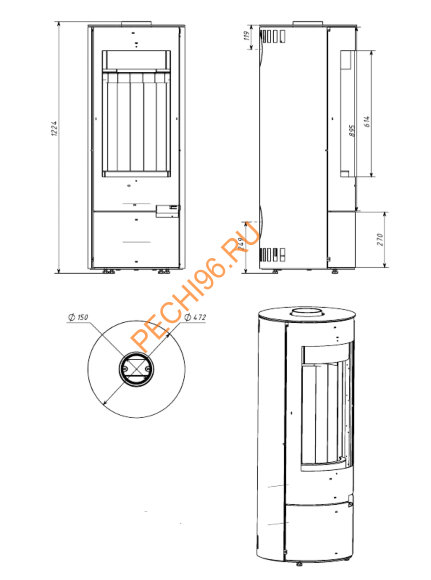 Печь-камин Мета-Бел Tesla Печь-камин Мета-Бел Tesla