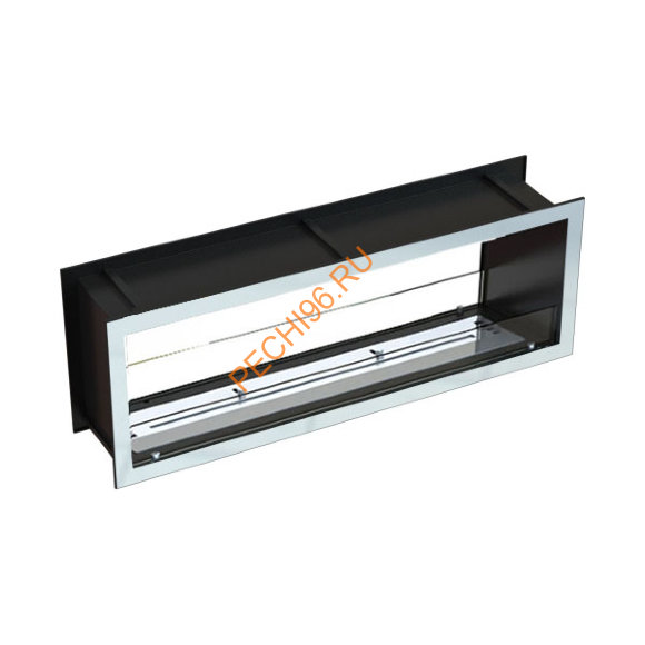 Биокамин сквозной 1400х500х300 мм, стекло, рамки нержавейка