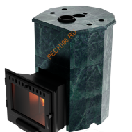 Печь банная Сибирь Дубрава-20 в облицовке круглая/змеевик