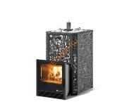 Печь банная ИзиСтим Ялта 25 К Хохлома черная