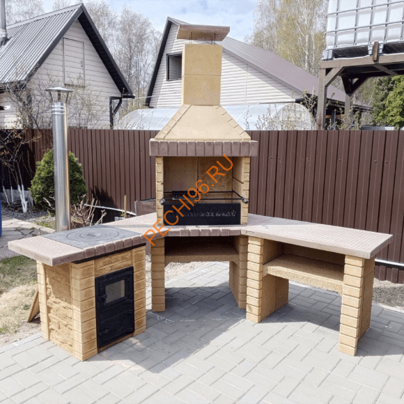 Печь-барбекю угловая Принц Классик