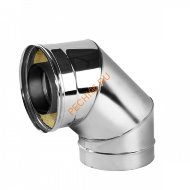 Сэндвич-отвод ВУЛКАН V50R, 90 гр, нержавейка AISI 321/304, d 180/280 мм