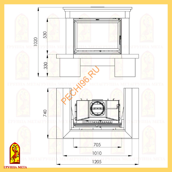 Облицовка для камина Мета Тулуза 700 Облицовка для камина Мета Тулуза 700
