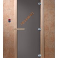 Дверь стеклянная DoorWood Затмение графит матовый, 1900х700 мм