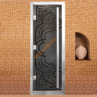 Дверь в хамам стеклянная Арта Престиж ВР Заир, коробка алюминий с порогом