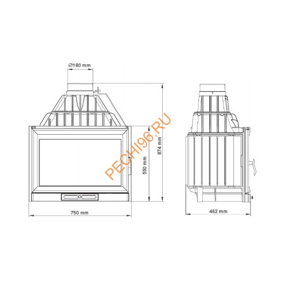 Каминная топка NORDflam REMUS 16 Каминная топка NORDflam REMUS 16