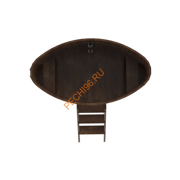 Купель для бани BentWood овальная из сращённой морёной лиственницы, 0,92х1,66 м