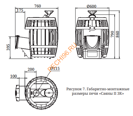 Печь банная ТМФ Саяны 2 Carbon ДА ЗК Печь банная ТМФ Саяны 2 Carbon ДА ЗК