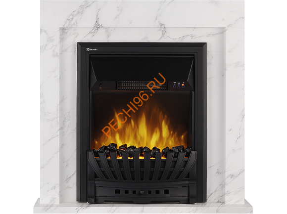 Электрокамин Electrolux Classic EFP/P-1020LS с порталом Firelight Simple Classic, белый мрамор