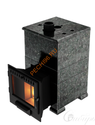 Печь банная Сибирь Дубрава-20 в облицовке классика/пироксенит