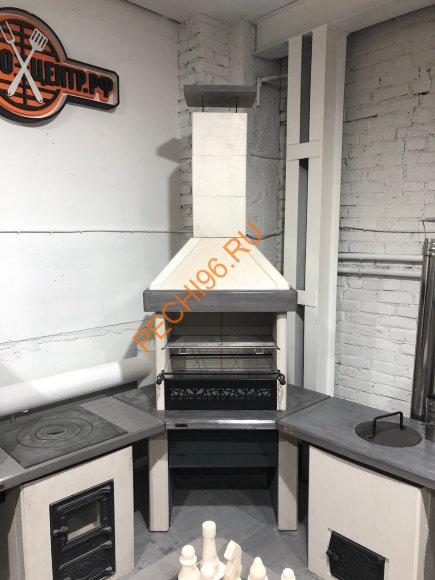 Печь-барбекю угловая Принц Сканди