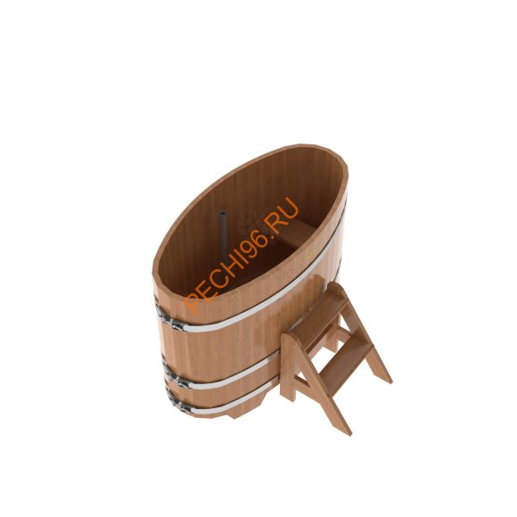 Купель для бани BentWood овальная из дуба Премиум, 0,69х1,31 м