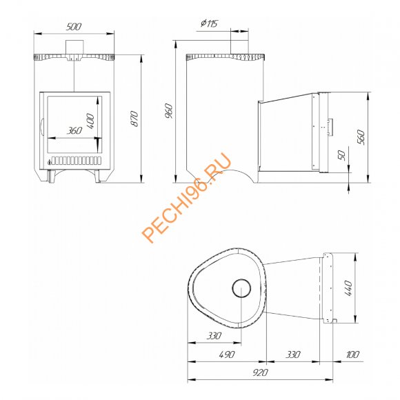 Печь банная Ферингер Оптима ПФ змеевик наборный
