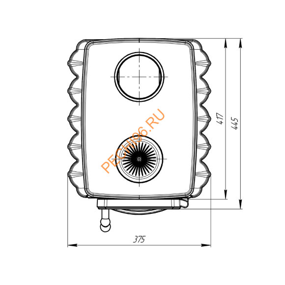 Печь-камин отопительно-варочная Бахтинка