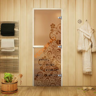 Дверь стеклянная Арта Креатив Нежность, осина