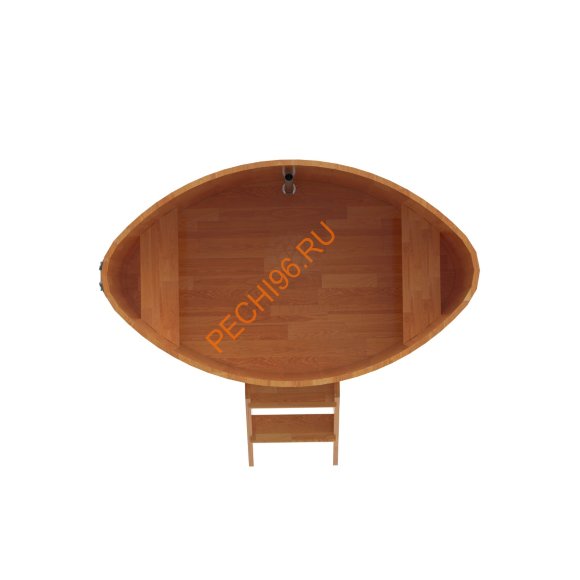 Купель для бани BentWood овальная из сращённой лиственницы, 1,02х1,68 м