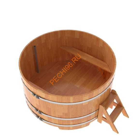 Купель для бани BentWood круглая из сращённой лиственницы, D 2,0м