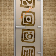 Дверь стеклянная ALDO «Оазис» коробка алюминий с порогом