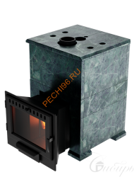 Печь банная Сибирь Дубрава-20 в облицовке классика/змеевик