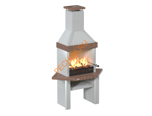 Печь-барбекю угловая Принц Кантри