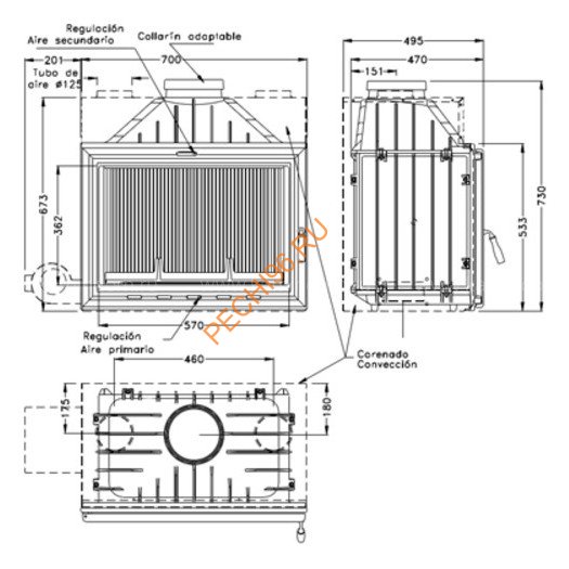 Каминная топка Hergom H03/70 S Каминная топка Hergom H03/70 S