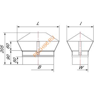 Зонт ВУЛКАН VOR овал 100х200 мм