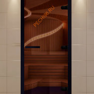 Дверь стеклянная ALDO NEW Black «бронза» 890*2090 мм коробка бук чёрная