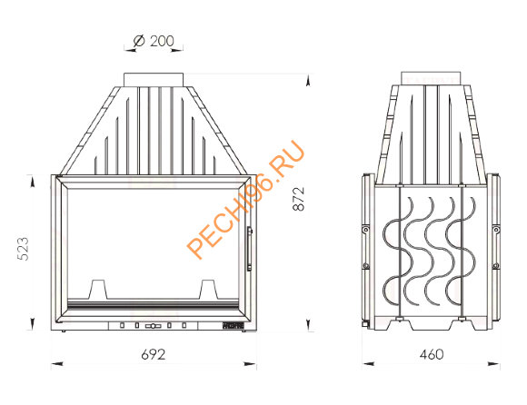Каминная топка Мета Камилла DF 700 Каминная топка Мета Камилла DF 700