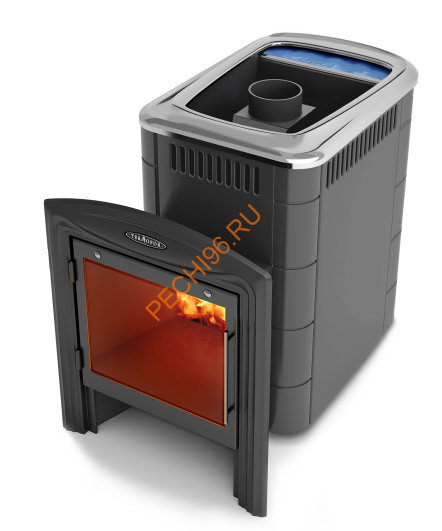 Печь банная Компакт 2013 Inox Витра Б антрацит Печь банная Компакт 2013 Inox Витра Б антрацит