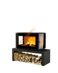 Печь-камин АСТОВ КУБ 3С 800 на подиуме