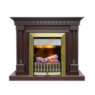 Электрокамин Dimplex Dallas с очагом Danville Antique Brass FB2 темный дуб
