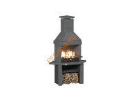 Печь-барбекю угловая Принц Графит