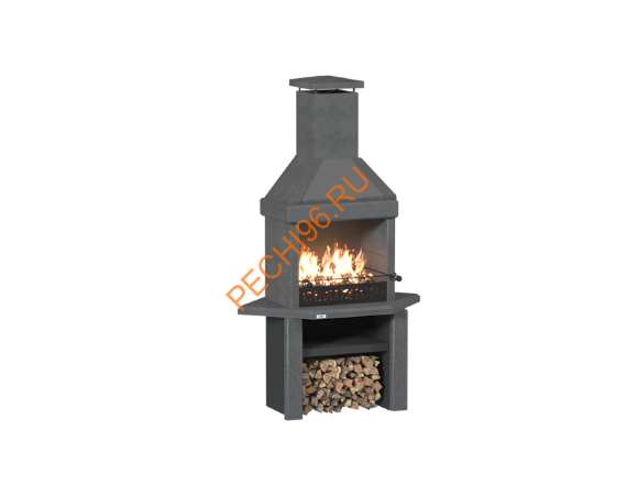 Печь-барбекю угловая Принц Графит