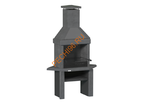 Печь-барбекю угловая Принц Графит