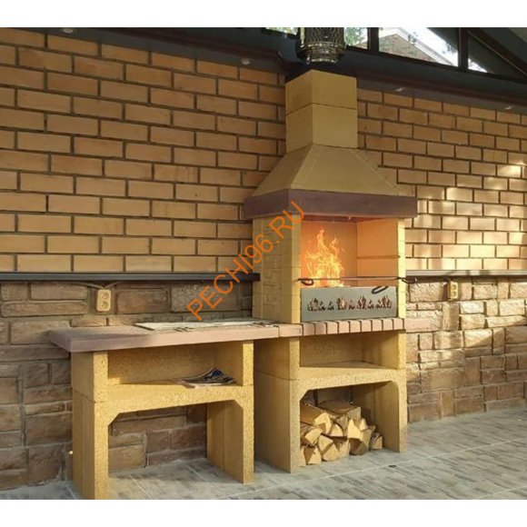 Печь-барбекю Принц песочный