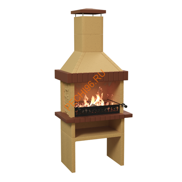 Печь-барбекю Принц песочный