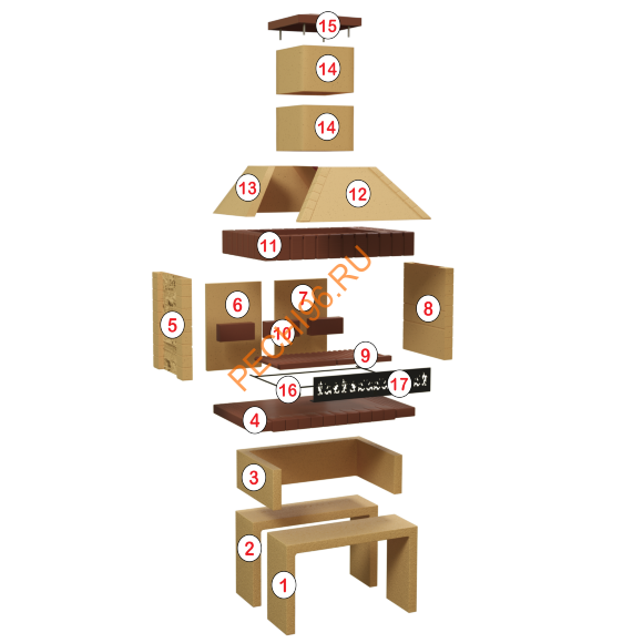 Печь-барбекю Принц песочный