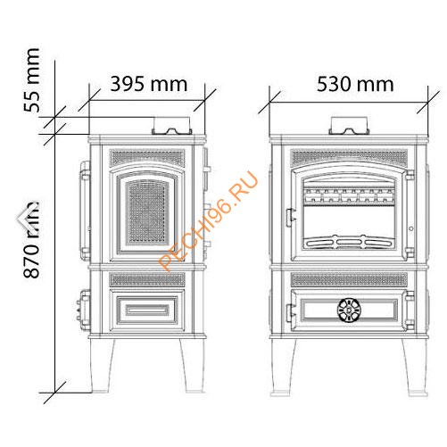 Печь-камин Ferguss Magma чугун