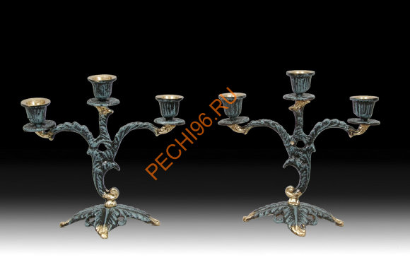 Канделябр на 3 свечи Virtus 4072P, пара