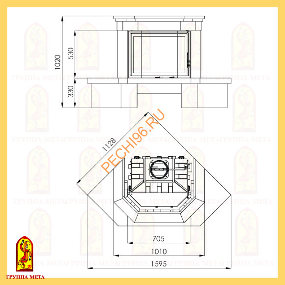 Облицовка для камина Мета Андорра 700 Облицовка для камина Мета Андорра 700