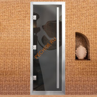 Дверь в хамам стеклянная Арта Престиж ВР Богиня, коробка алюминий с порогом