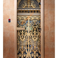 Дверь стеклянная DoorWood с фотопечатью «Золотые ворота»