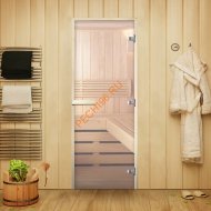 Дверь стеклянная Арта Элит Прозрачная, осина