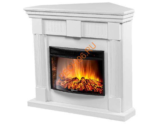 Электрокамин Electrolux EFP/P-2520LS с порталом Firelight Colonna 25U угловой, белый