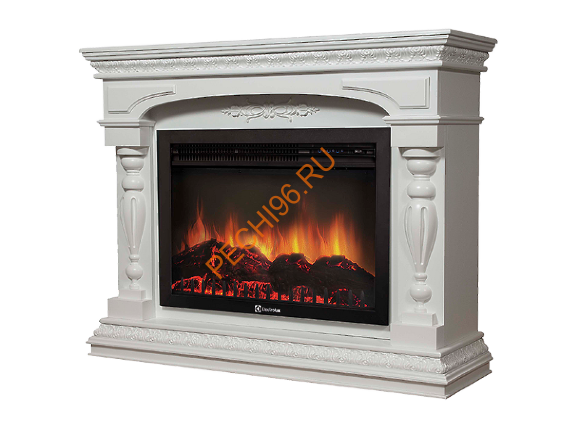 Электрокамин Electrolux EFP/P-3020LS с порталом Firelight Perfetto R, белый