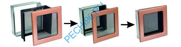 Вентиляционная решетка Kratki 42G 110х420 мм графит